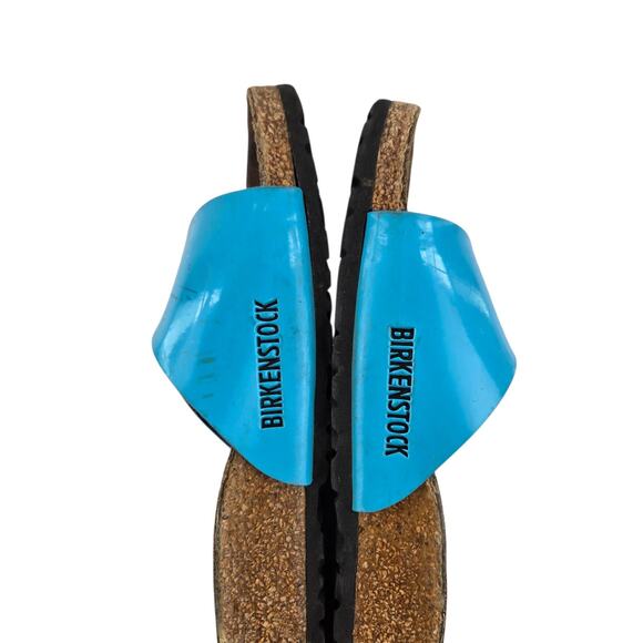 Birkenstock Madrid Slide Sandals Womens 10 10.5 (41) Turqoise Blue Birko Flor - Picture 9 of 13